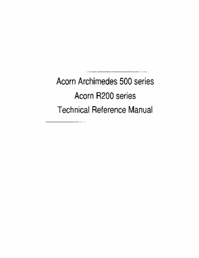 acorn Acorn Computer SM A540trm Acorn Computer SM A540trm service manual